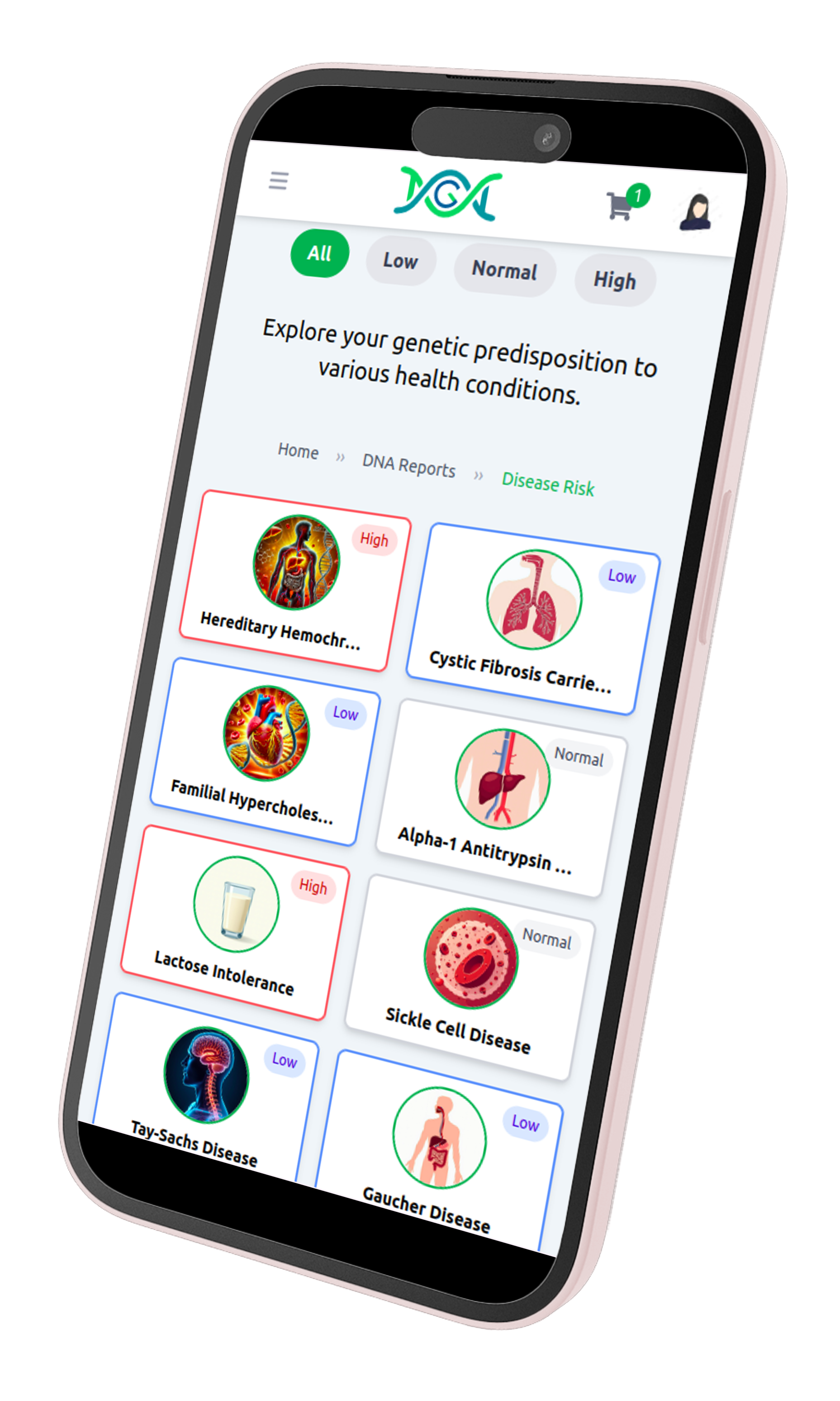 Health Risks Mobile View